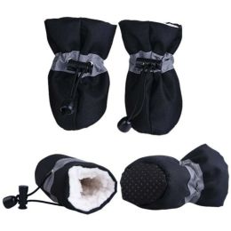 Dog Boots 4 PCS Set - Black - Small