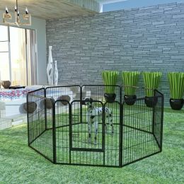 8-Panels High Quality Wholesale Cheap Best Large Indoor Metal Puppy Dog Run Fence / Iron Pet Dog Playpen - as picture