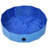 Pet Dog Bath Foldable Dog Swimming Pool PVC - Blue - 31.5"x7.9"