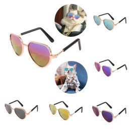 Cute Glasses For Cat Dog Pet Glasses Eye-wear Pet Sunglasses Pets Photos Props Fashionable Pet Accessories Pet Supplies - Yellow