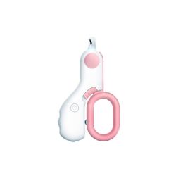 Pet Dog Cat Nail Clippers; Dog Nail Trimmers With LED Lights; Professional Beauty Care Tools - Pink