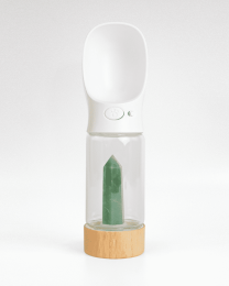 Urban Oasis - Crystal Infused Pet Water Bottle - Green Aventurine