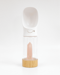 Urban Oasis - Crystal Infused Pet Water Bottle - Rose Quartz