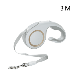 Small Medium Dogs Pet Products Automatic Flexible Traction Rope - Gray - 3 M